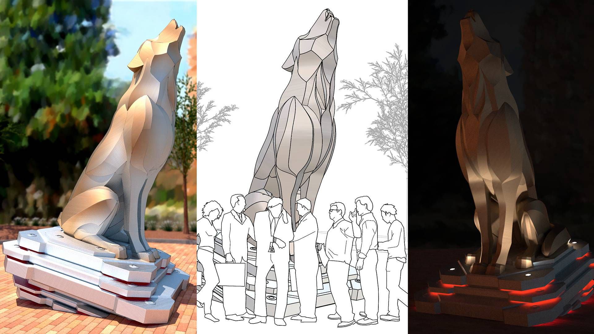 Proposal for public art sculpture by Heath Satow at NCSU in Raleigh, NC